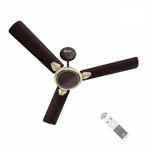 Havells 1200mm Equs BLDC Motor Ceiling Fan | 5 Star with RF Remote, 100% Copper, Upto 57% Energy Saving | ECO Active Technology, Flexible Timer Setting, Memory Backup | (Pack of 1, Smoke Brown)